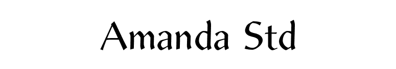 Amanda Std font preview