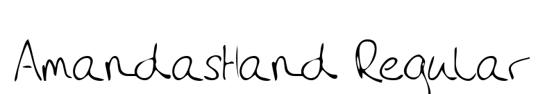 AmandasHand Regular font preview