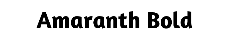 Amaranth Bold font preview