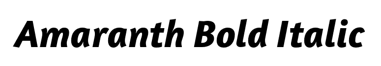 Amaranth Bold Italic font preview