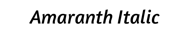 Amaranth Italic font preview