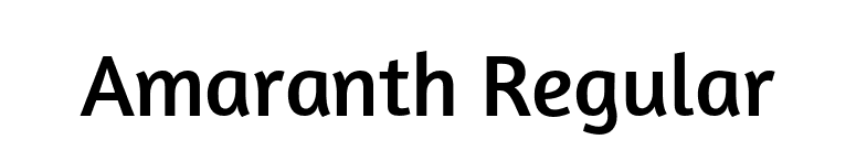 Amaranth Regular font preview