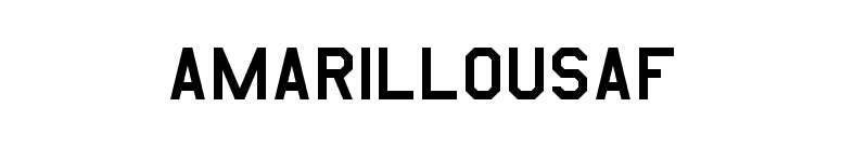 AmarilloUSAF font preview