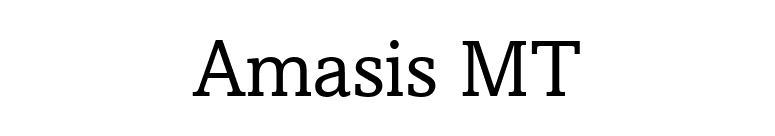Amasis MT font preview