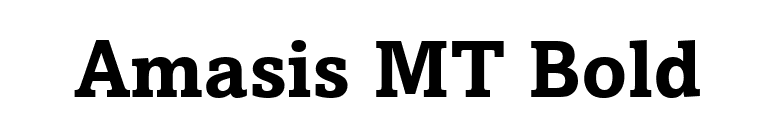 Amasis MT Bold font preview