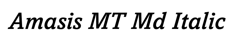Amasis MT Md Italic font preview