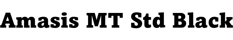 Amasis MT Std Black font preview