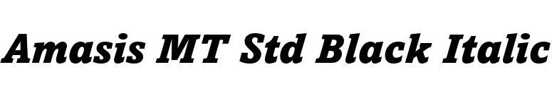 Amasis MT Std Black Italic font preview