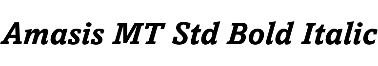 Amasis MT Std Bold Italic font preview