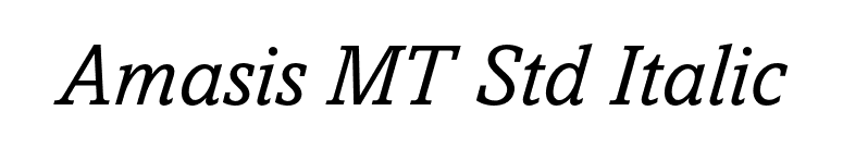 Amasis MT Std Italic font preview