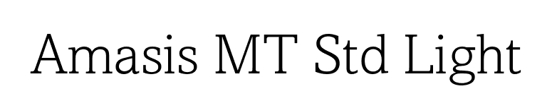 Amasis MT Std Light font preview