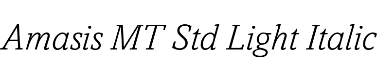 Amasis MT Std Light Italic font preview