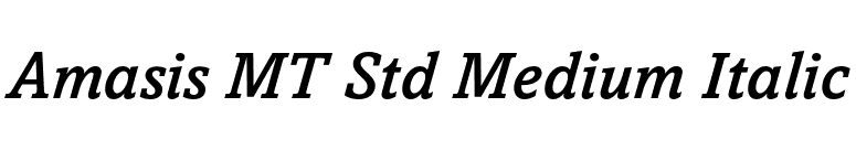 Amasis MT Std Medium Italic font preview