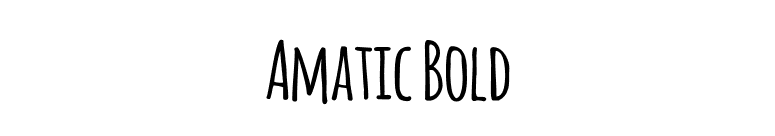 Amatic Bold font preview