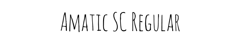 Amatic SC Regular font preview