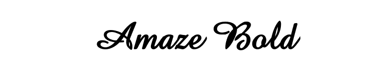 Amaze Bold font preview