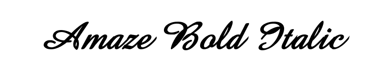 Amaze Bold Italic font preview