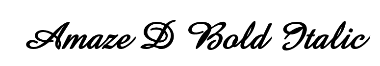 Amaze D Bold Italic font preview