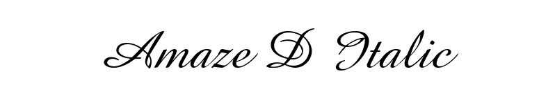 Amaze D Italic font preview