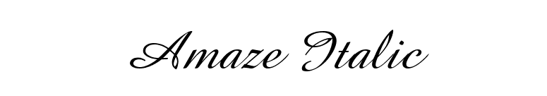 Amaze Italic font preview