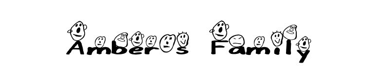 Amber's Family font preview