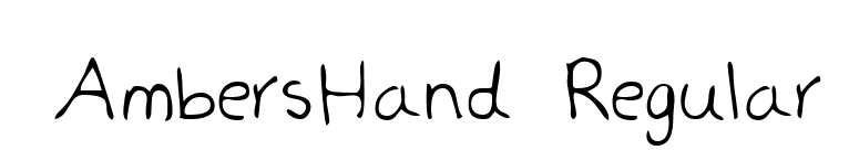 AmbersHand Regular font preview