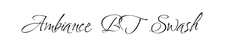 Ambiance BT Swash font preview