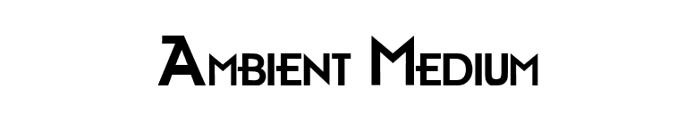 Ambient Medium font preview