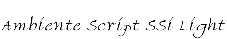 Ambiente Script SSi Light font preview