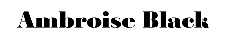 Ambroise Black font preview
