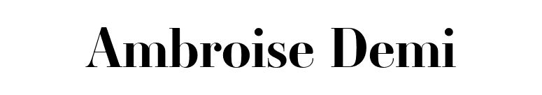 Ambroise Demi font preview