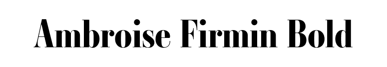 Ambroise Firmin Bold font preview
