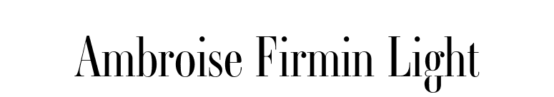 Ambroise Firmin Light font preview