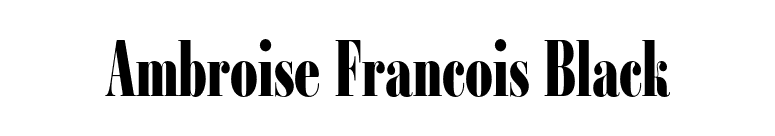Ambroise Francois Black font preview
