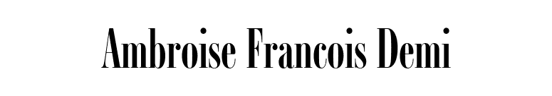 Ambroise Francois Demi font preview