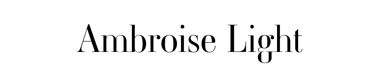 Ambroise Light font preview