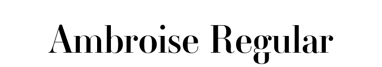 Ambroise Regular font preview