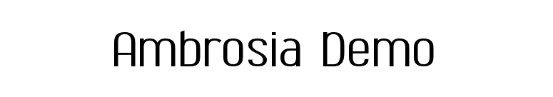 Ambrosia Demo font preview