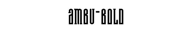 Ambu-Bold font preview