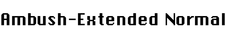 Ambush-Extended Normal font preview