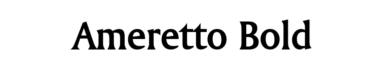 Ameretto Bold font preview