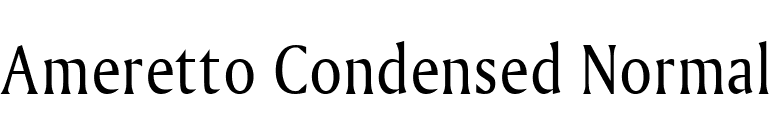 Ameretto Condensed Normal font preview