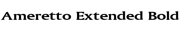 Ameretto Extended Bold font preview