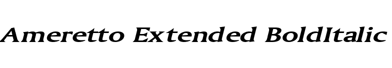 Ameretto Extended BoldItalic font preview