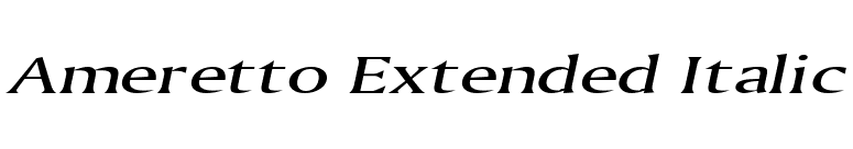 Ameretto Extended Italic font preview