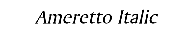 Ameretto Italic font preview