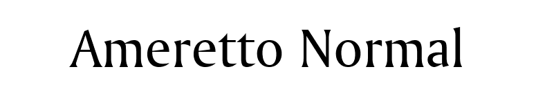 Ameretto Normal font preview