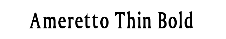 Ameretto Thin Bold font preview