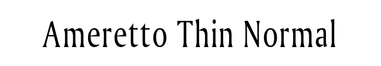Ameretto Thin Normal font preview