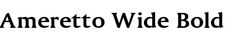 Ameretto Wide Bold font preview
